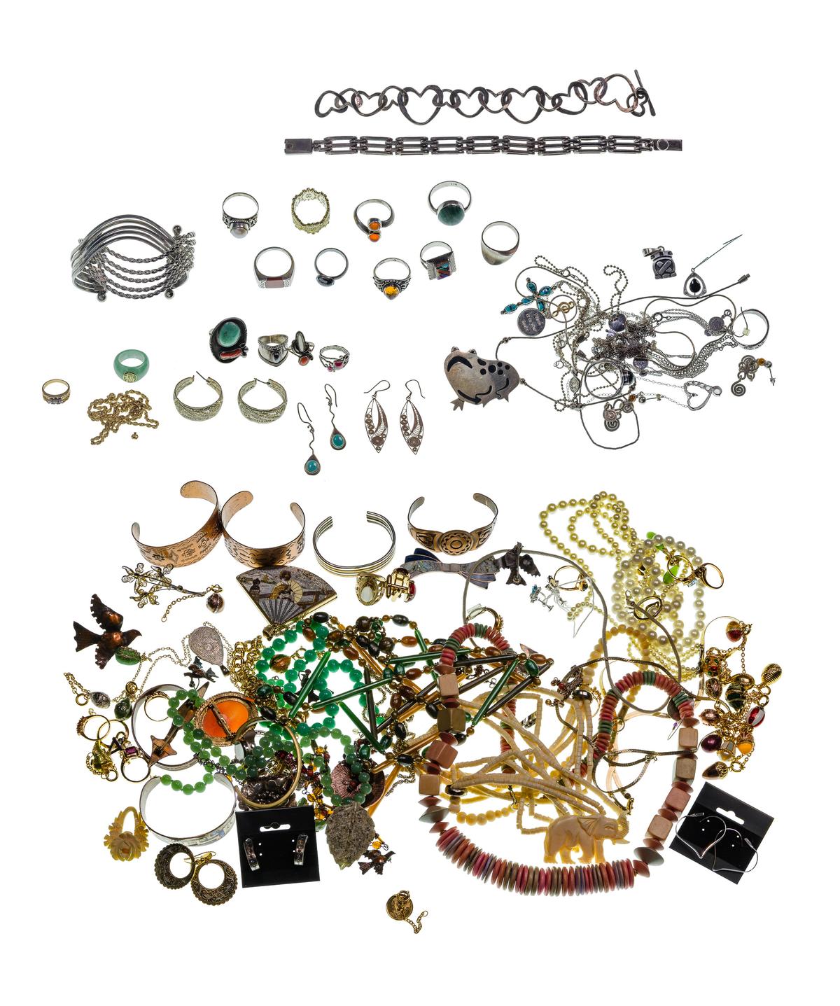 Gold, Sterling Silver and Costume Jewelry Assortment