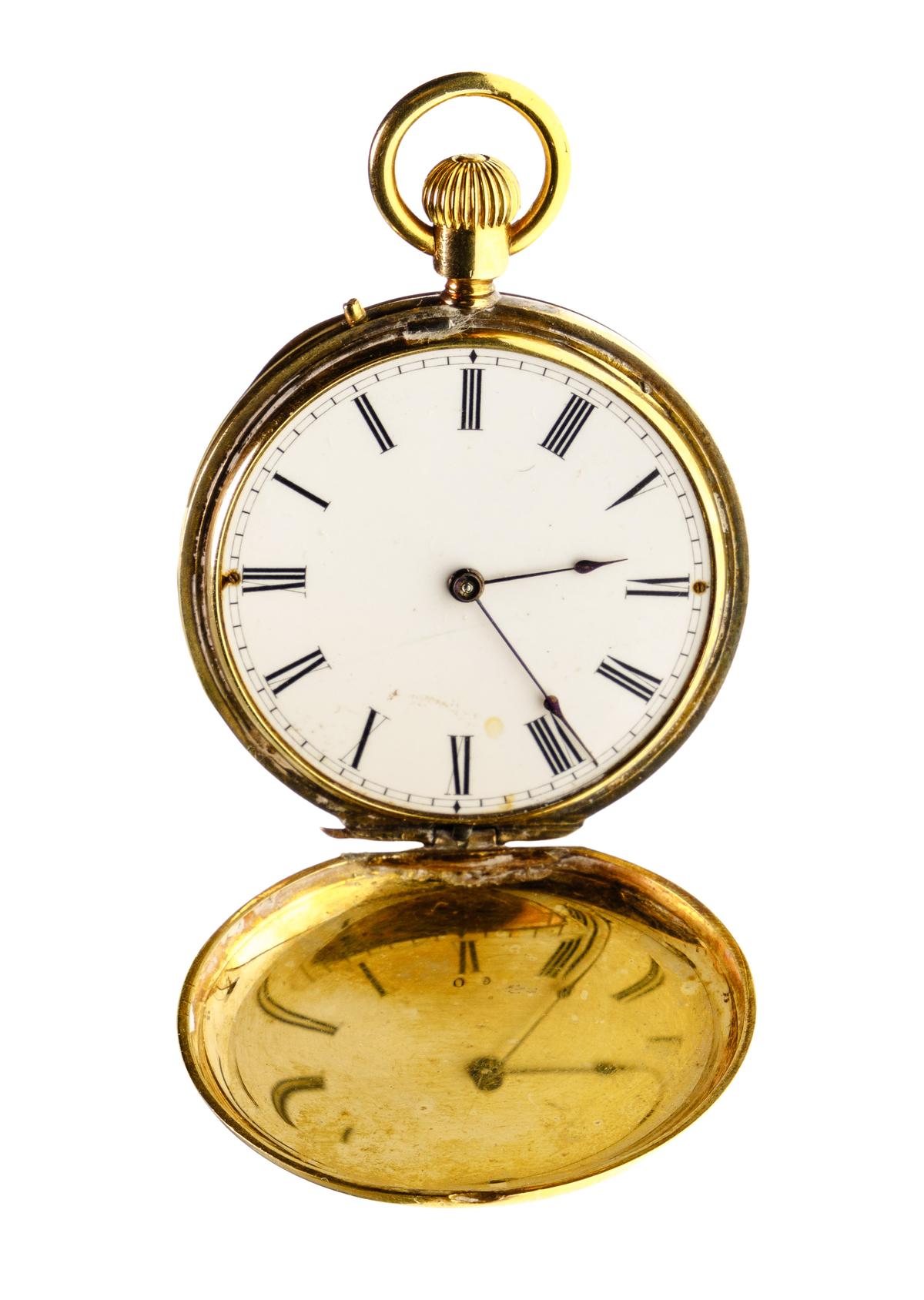 Klaftenberger 18k Yellow Gold Hunter Case Pocket Watch