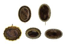 Mourning Brooch Assortment