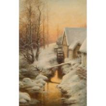 Joseph Farquharson (Scottish, 1846-1935) 'The Silent Mill' Oil on Canvas