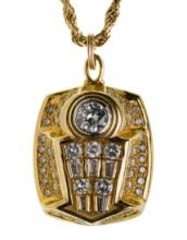 1998 Chicago Bulls World Championship 18k Yellow Gold Pendant on 14k Necklace