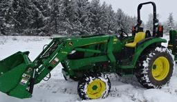 2015 JD 4052M MFWD DSL. TRACTOR (OPEN STATION) W/ JD D170 HYD LOADER