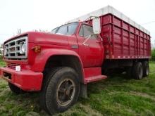 *1974 GMC 6500 TAG TANDEM GRAIN TRUCK W/ BENDER 18’ GRAIN BOX & HOIST