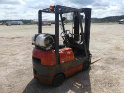 Toyota 42-6FGCU15 Forklift, s/n 61397: Canopy, LP Gas Eng., Meter Shows 243