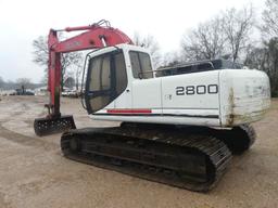 1998 Linkbelt 2800 Quantam Excavator, s/n E6I8-0638: Encl. Cab, Meter Shows