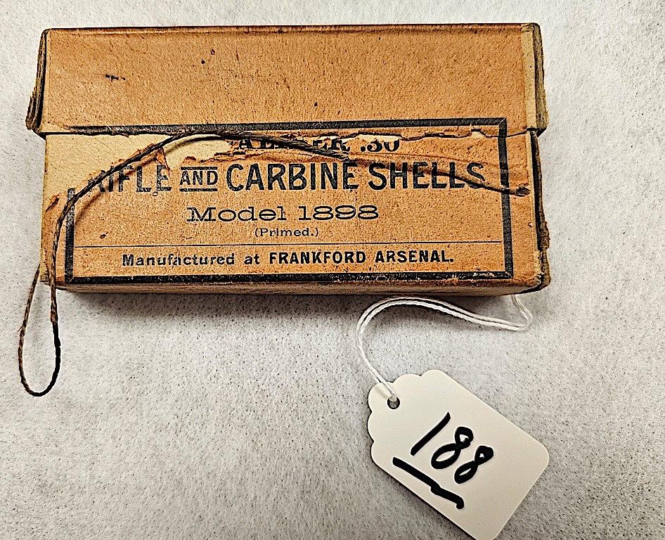 (20) 30 CAL RIFLE AND CARBINE SHELLS MODEL 1898 PRIMED EMPTY CASES (NO BULL