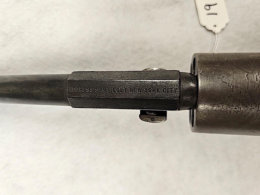 COLT PATENT DRAGOON REVOLVER, CAL 44, ADDRESS SAMUEL COLT NEW YORK CITY, RE