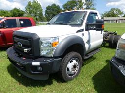 2012 Ford F550 4WD Cab & Chassis Truck, s/n 1FDUF5HT3CEC30338: Reg. Cab, 6.