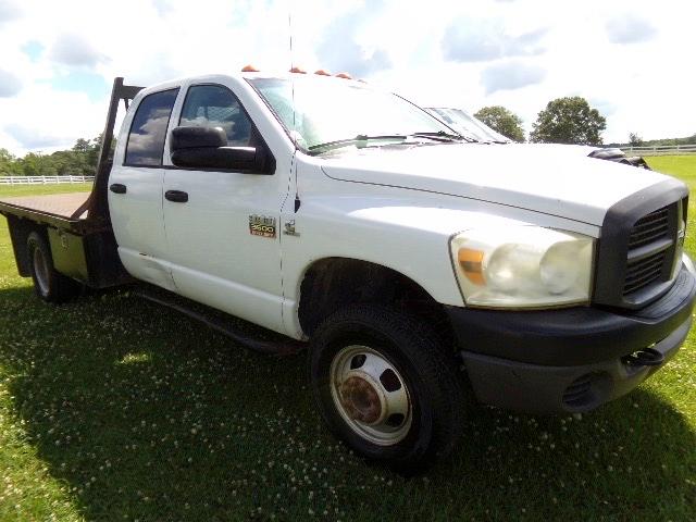 2008 Dodge Ram 3500 Flatbed Truck, s/n 3D6WG48A68G132028: Crew Cab,  Cummin