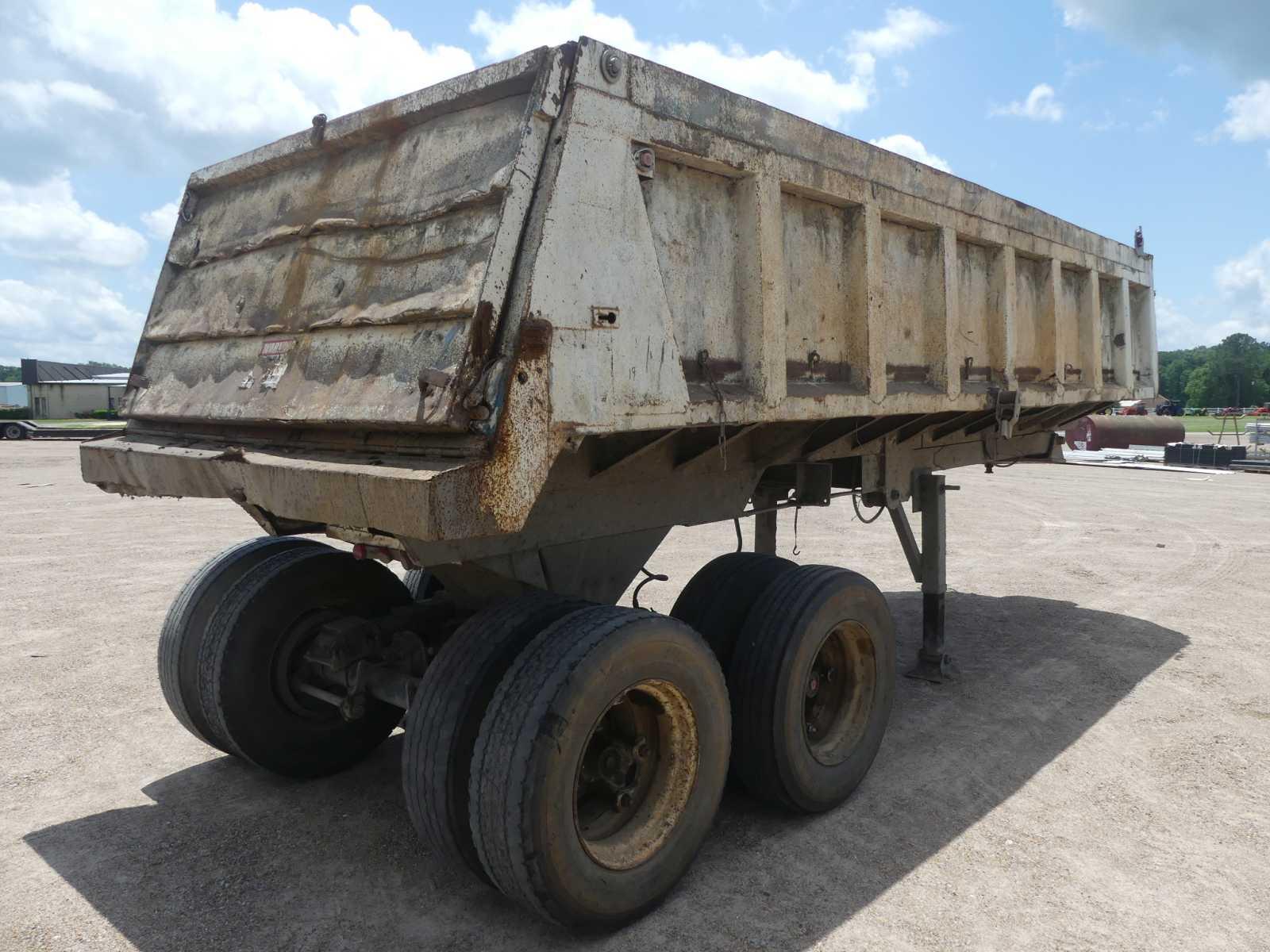 1974 Dunham 22' Dump Trailer, s/n 8019472023T2F: T/A, Spring Susp., 295/75R