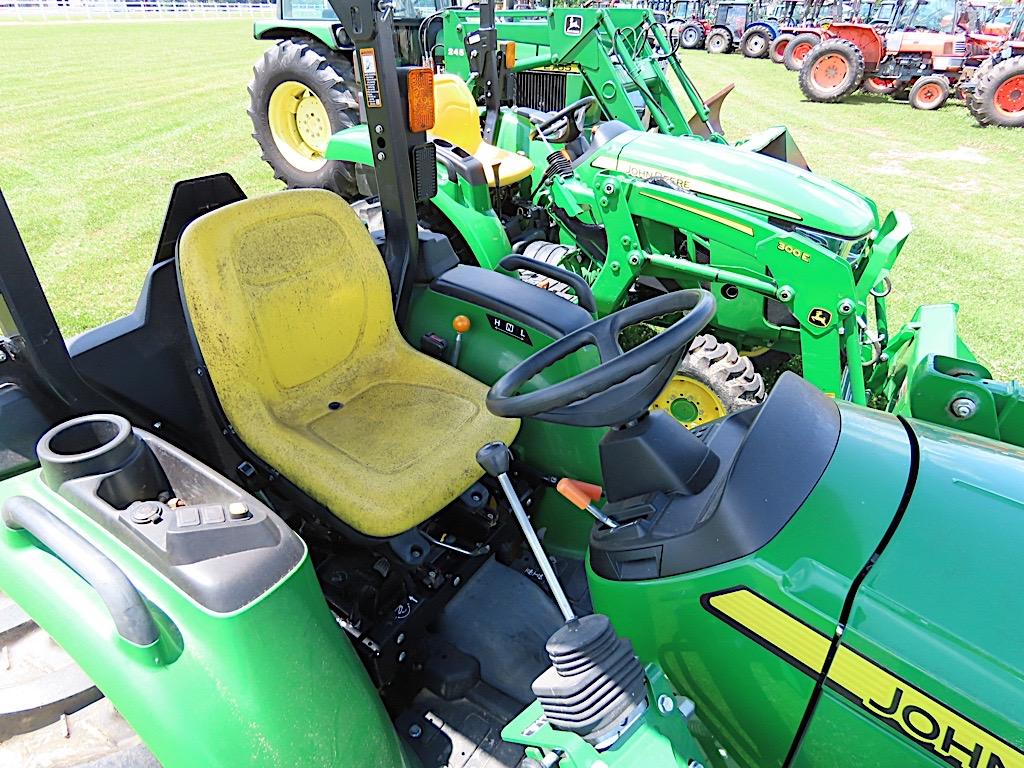 2018 John Deere 3038E Tractor, s/n 1LV3038EJJJ123320: JD 300E Loader, Meter