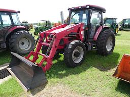 Mahindra 8560 MFWD Tractor, s/n KNGC1111: Cab, Mahindra 285 Loader, Drawbar