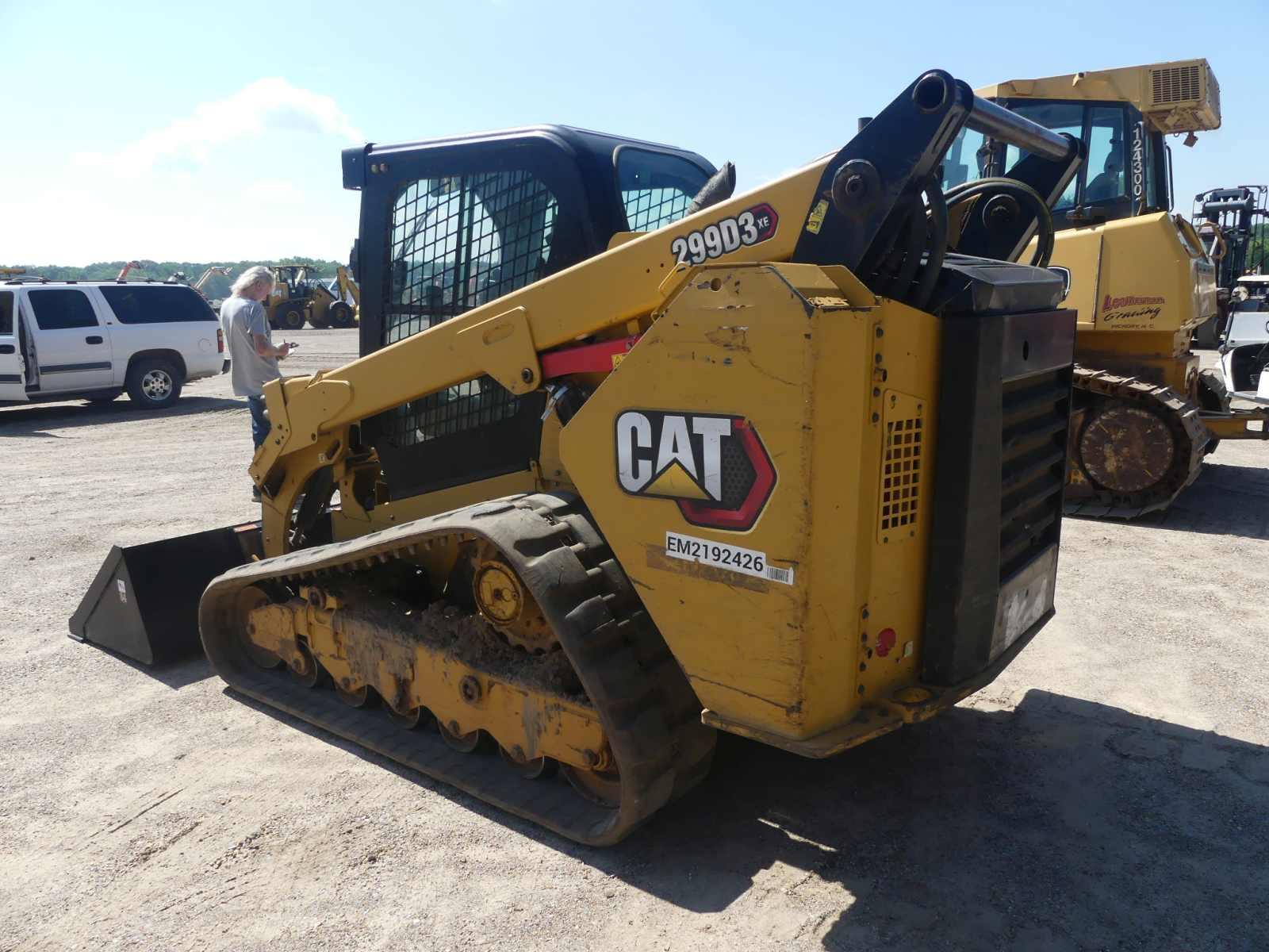 2020 Cat 299D3XE Skid Steer, s/n LB300701: Encl. Cab, Quick Attach Bkt., Au