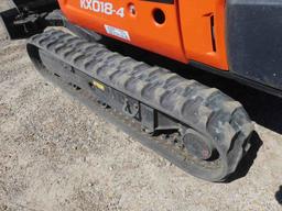 2021 Kubota KX018-4 Mini Excavator, s/n KBCGF15CCLZK45849: 4-post Canopy, R