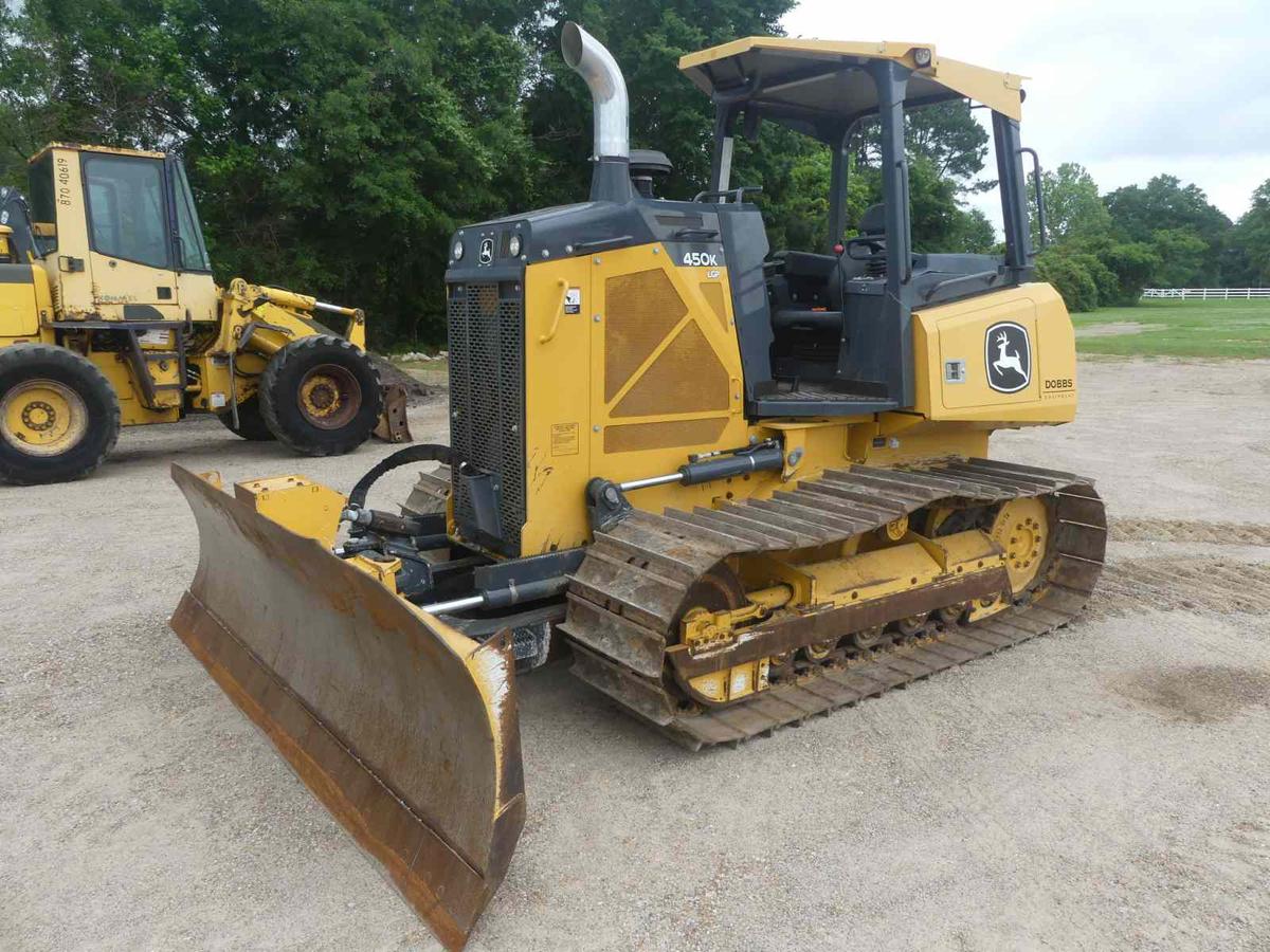 2021 John Deere 450K LGP Dozer, s/n 1T0450KXLMF401621: Canopy, 6-way Blade,