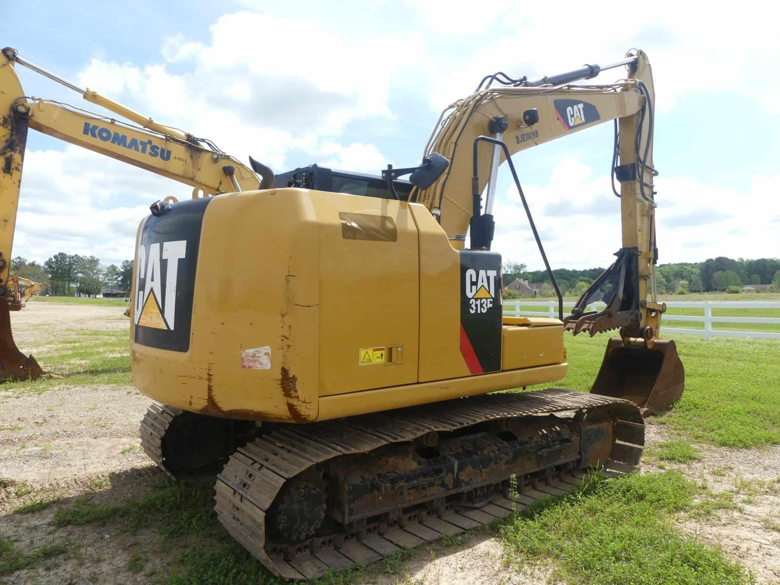 2018 Cat 313FL Excavator, s/n DJE10198: C/A, Aux. Hydraulics, Thumb, 32" Bk