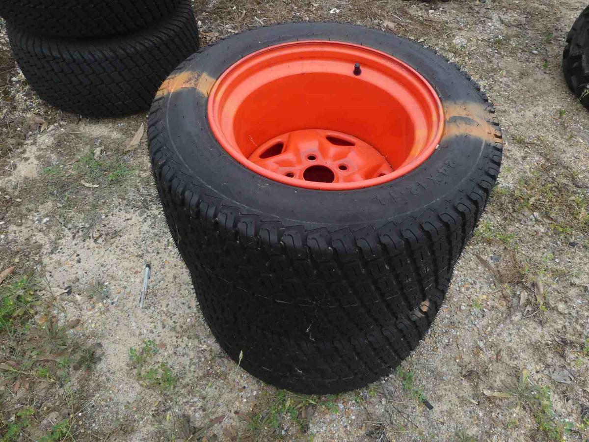 (2) 24x12-14 Tires w/ Kubota Rims