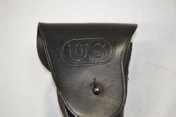 Bucheimer, MRT 1963 Black 10-1/2" Leather Gun Holster