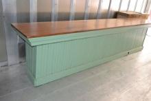 Vintage 12-Foot Store Counter; 32" Tall, 22" Deep