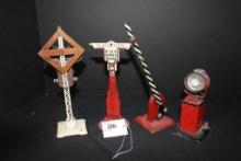 Vintage Tin/Metal Train Railway Crossing Signs