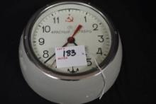 Vintage Russian Military Submarine Clock in Metal Housing; Works, Missing Key