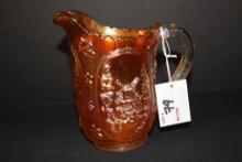 Fenton Orange Luster Windmill 1 Qt. Pitcher