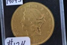 1904-S Liberty Head Twenty Dollar Gold Piece; MS