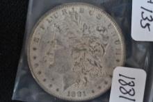 1881 Morgan Dollar; AU