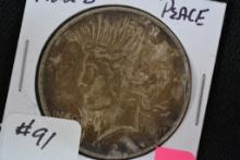 1922-D Peace Dollar; VG