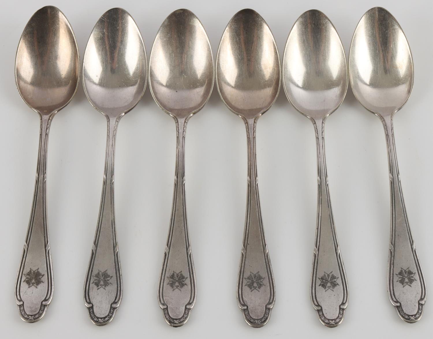 WWII GERMAN HERMANN GOERING TEA SPOON CASED SET 6