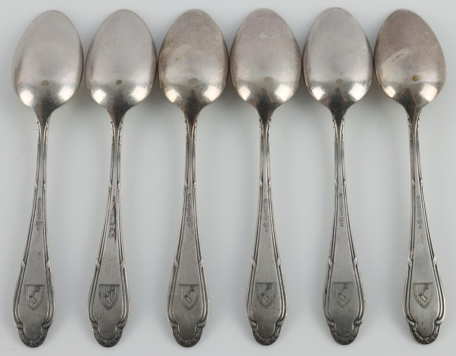 WWII GERMAN HERMANN GOERING TEA SPOON CASED SET 6