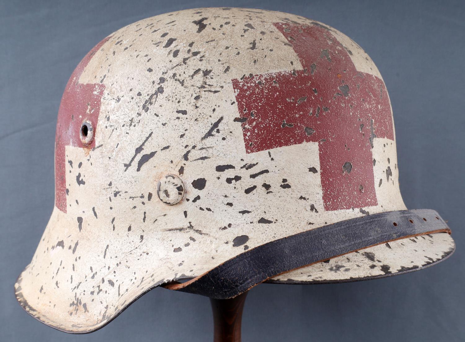 WWII GERMAN RED CROSS M42 STAHLHELM