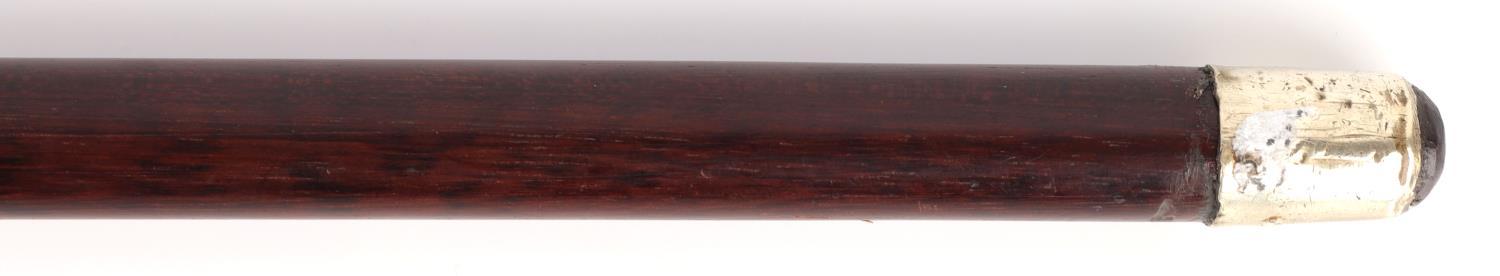 ANTIQUE ROSEWOOD POX PATCH WALKING STICK CANE