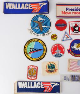 LOT OF 66 POLITICAL AND MILITARY BUMPER STICKERS