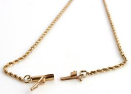 14KT GOLD ROPE CHAIN NECKLACE