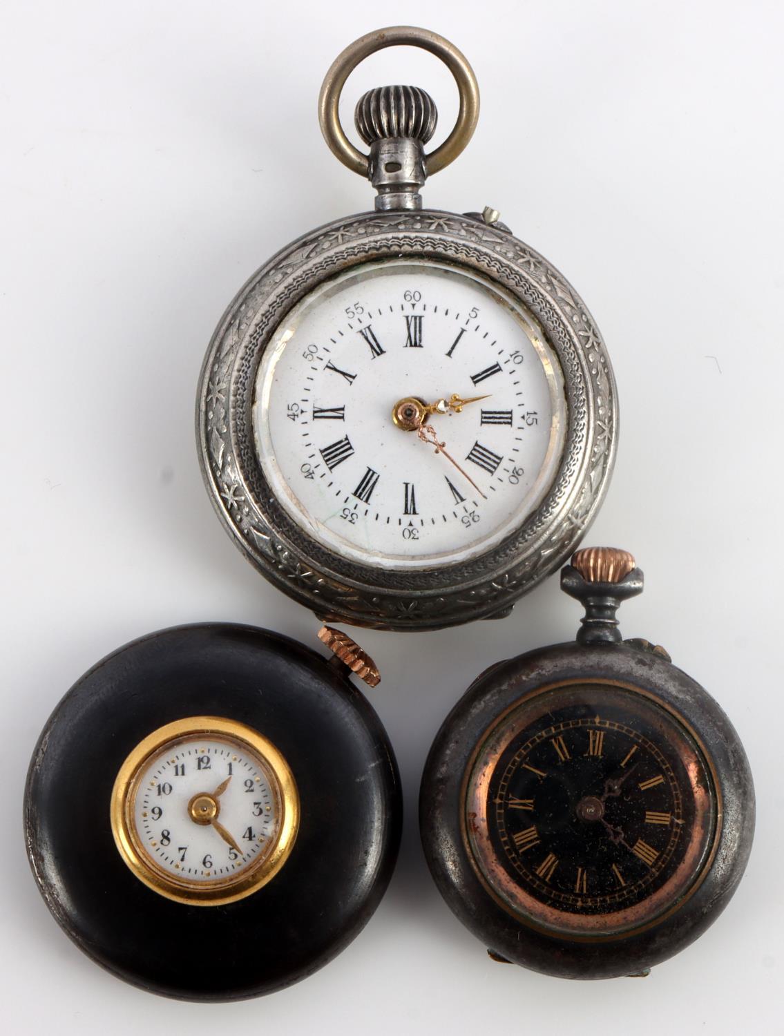 6 ANTIQUE UNUSUAL SILVER LADIES POCKET WATCH LOT