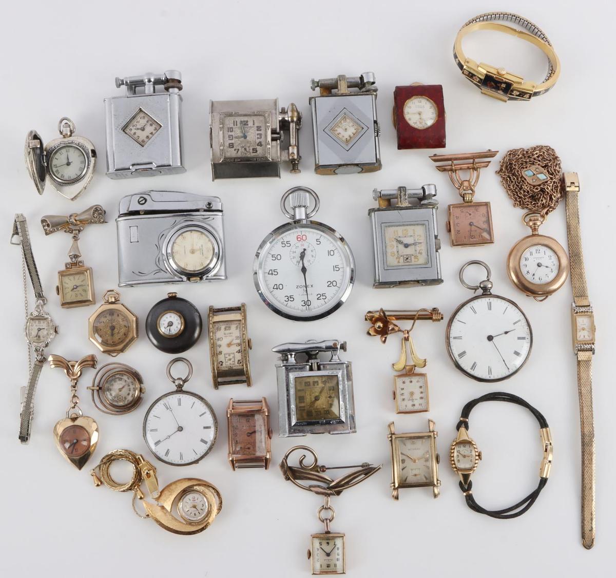 WATCH LIGHTER PENDANT POCKETWATCH LOT