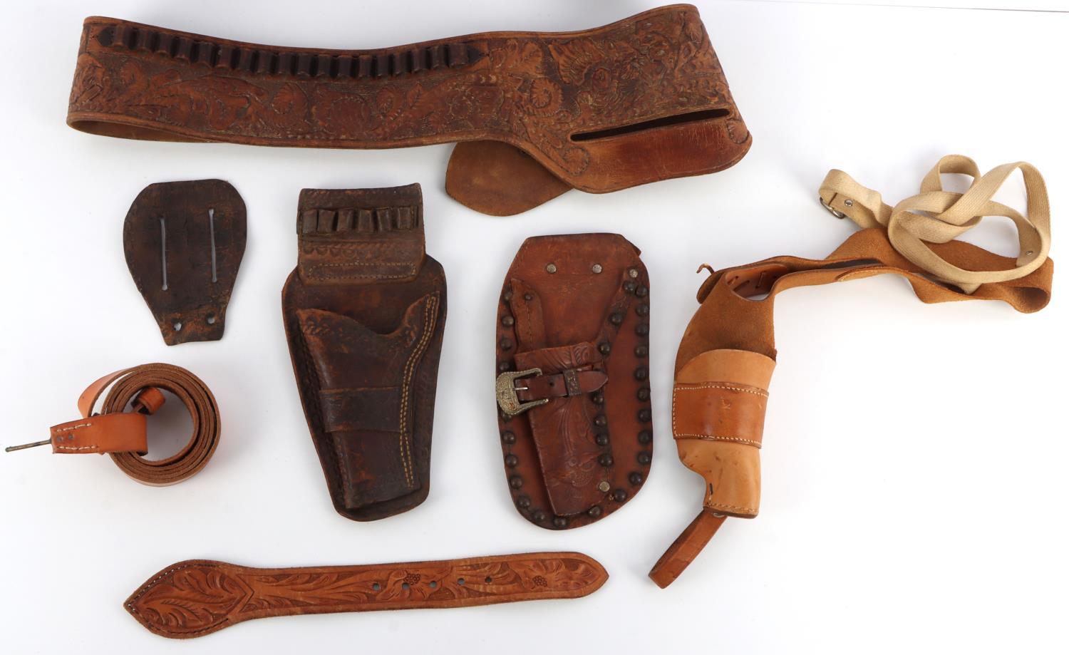 VINTAGE LEATHER WESTERN GUN RIG & HOLSTERS