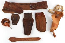 VINTAGE LEATHER WESTERN GUN RIG & HOLSTERS