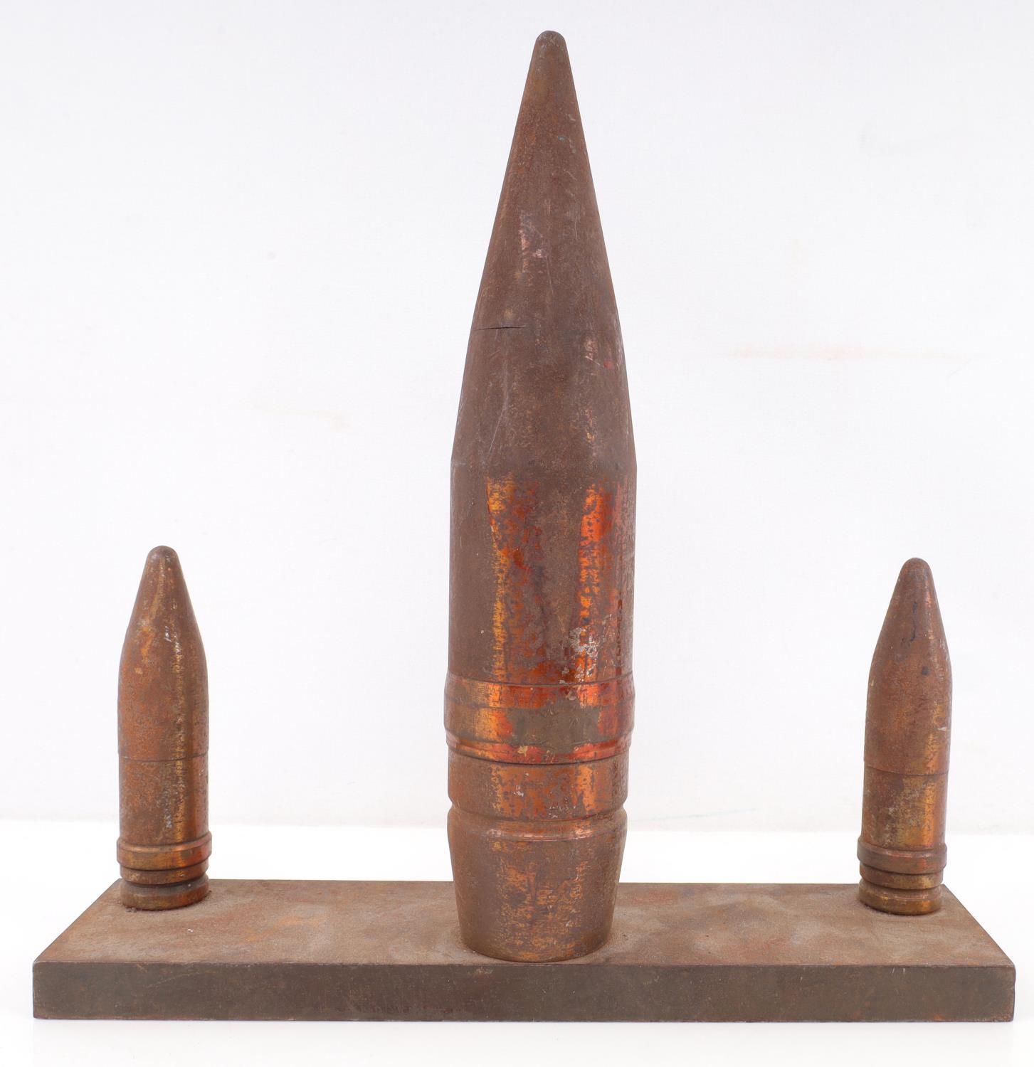 8 WWII MILITARY ORDNANCE TRENCH ART DESK ORNAMENTS