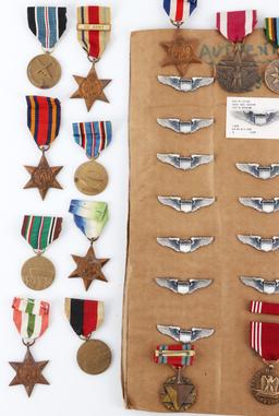 DEALER STOCK USAF WINGS U.S. & BRITAIN MEDAL LOT