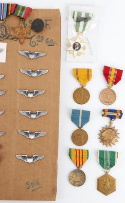 DEALER STOCK USAF WINGS U.S. & BRITAIN MEDAL LOT