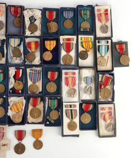 LOT 82 WWII TO DESERT STORM US ARMED FORCES MEDALS