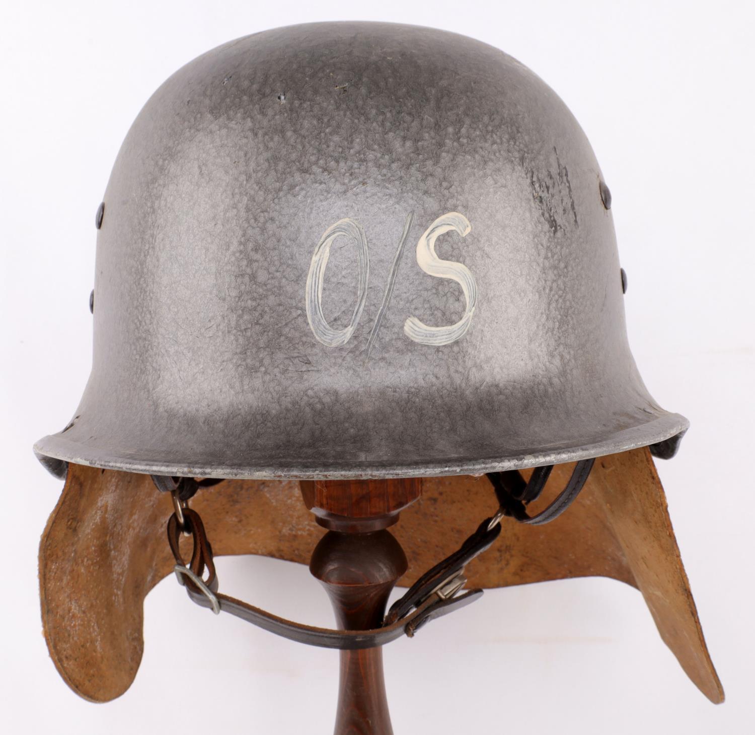 WWII GERMAN REICH VULCAN FIBER FIRE POLICE HELMET