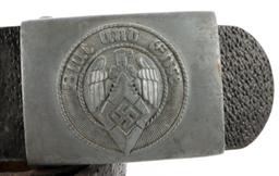 WWII HITLER YOUTH BELT 1ST PATTERN SA BELT BUCKLE