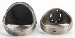 LOT OF 2 WWII GERMAN THIRD REICH SS RINGS