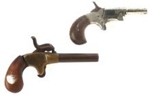 20TH CENTURY .22 POCKET PISTOL & PERCUSSION PISTOL