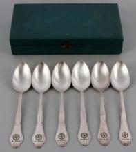 WWII GERMAN BOX OF 6 NSDAP SPOON FROM OFFICIAL