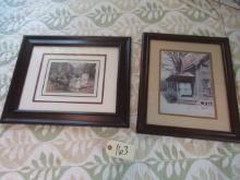 2 FRAMED PRINTS