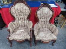 PAIR OF VICTORIAN PARLOR CHAIRS